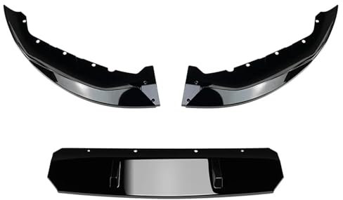 ZDDYUU Auto Frontspoiler für BMW Serie 5 G30 LCI M Sport 525i 530i 540i 2020-2023, Frontstoßstange Lip Splitter Karosserie Schaufeln Schutz Frontstoßstangen Lippenkörper Autoteile,Gloss Black