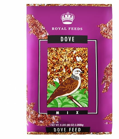 Dove Food Mix 5 Lbs, Premium Dove Bird Seed, Nut Free Mix Feed for Dove, Nutrient-Rich Mixed Birdseeds, Supports Daily Energy, Growth & Healthy Balanced Diet, Bird Seed for Outside Feeders