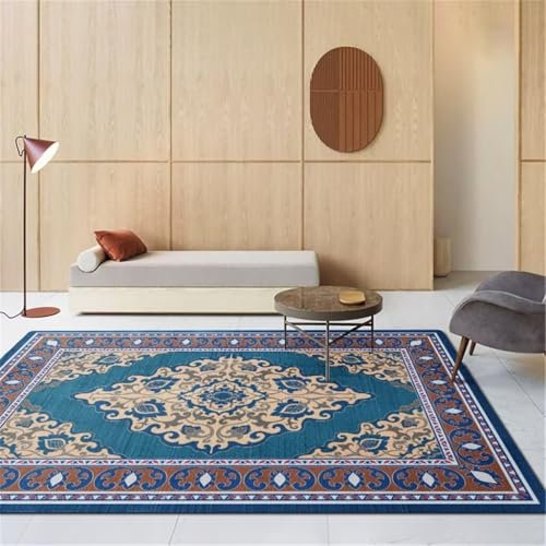 RUGMRZ Tepiche Kinderzimmerteppich Junge Schlafzimmer Rechteckiger Blauer Teppich Wohnzimmer Bedruckter Feuchtigkeitsbeständig Und Schmutzabweisend Teppiche 80X120Cm 2Ft 7.5''X3Ft 11.2''