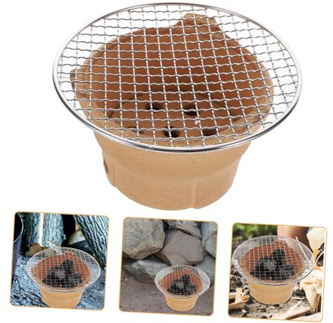 BESPORTBLE Tragbarer Mini-holzkohlegrill Mit Belüftung Leicht Und Kompakt Inkl Grillrost Für Outdoor Bbq Camping Picknick Und Garten Einfach Aufbaubar Für Sicheres Grillen Mit Holzkohle