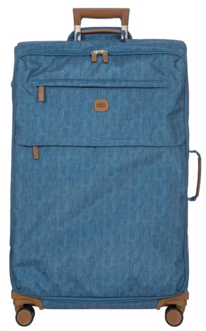 Bric's X Travel Handgepäckkoffer mit 360° drehbaren Rollen, ca. 53 und 76 cm, Luxus-Reisekoffer, denim, 30 Inch