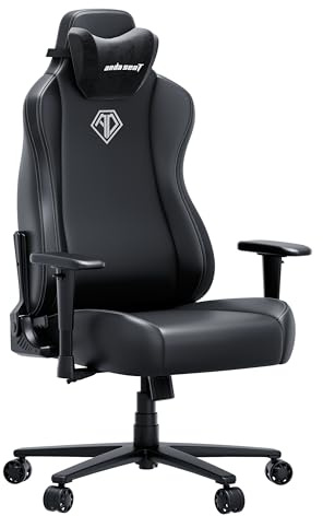 Anda Seat Novis Max Gaming Chair for Adults - Large Reclining Video Game Chairs, PVC leather Ergonomic Gaming Chair, Heavy Duty Back Lumbar Support - Luxury Black Computer Chairs for Home & Work