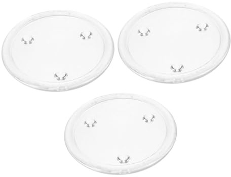 HAMPPLIES Vassoio Portacandele in Vetro Trasparente Rotondo 4.25 Pollici Supporto Per Candele Perfetto Per Decorazioni Casa Matrimoni a Lume Di Candela E Feste