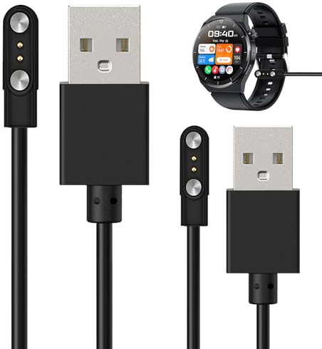 2 Pièces Chargeur pour Montres Connectées, Universel Câble USB Magnétique 2 Broches de 2,8 mm, Chargeur Magnétique pour Montres Connectées, Charge Rapide et Sécurisée ( 2.54mm - 2.84mm, Modèle A+B)