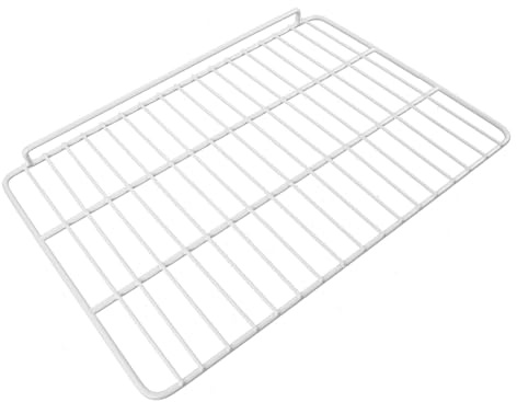 Housoutil Organisateur Frigo Blanc en Acier Inoxydable Étagère Amovible et Séparateur de Panier, Rail de Protection Simple Face pour Congélateur et Mini Frigo en Dortoir