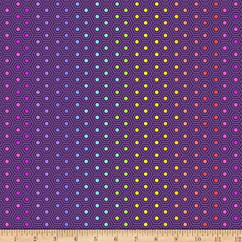 Tula Pink True Colors Hexy Rainbow Starling, Fabric by the Yard