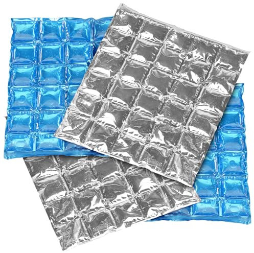 PEARL Kühlbeutel: 4er-Set flexible Kühlkissen mit Kühlzellen, wiederverwendbar, 30x25 cm (Kühler, Kühlkompressen, Kühlmanschette)