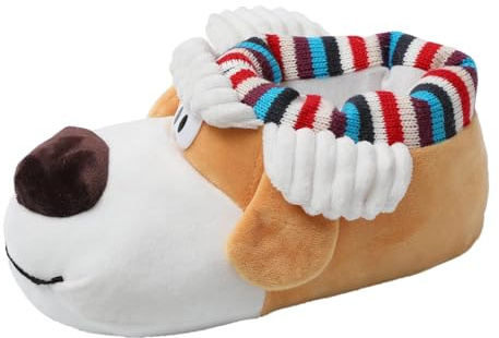 JOMIX Pantofole Donna Divertenti Invernali Ciabatte Ragazzi Simpatiche Peluche Animali Cane MU7336 (39/40)