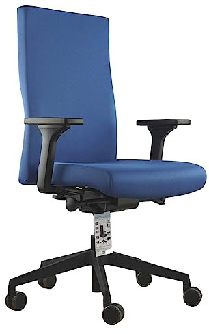 TREND OFFICE Trendoffice to-Strike Comfort pro sk 9248, Testsieger Stiftung Warentest, ergonomischer Bürostuhl mit 4D-Armlehnen, höhenverstellbare Rückenlehne, by Dauphin (blau)