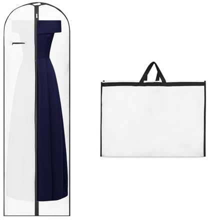 Kleidersack Lange 180 cm,Faltbare Staubdicht Reise Anzugtasche,Kleidersack Brautkleid,für Dress,Brautkleider,MäNtel,Anzug,Kleid Aufbewahrung,Mottensicher KleiderhüLle,Kleidertasche mit Tragegriff