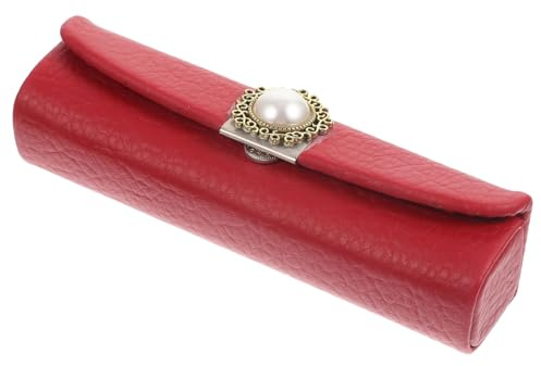 Homoyoyo Boîte à Rouge à Lèvres Vintage avec Miroir Étui Portable Élégant et Compact pour Rangement Cosmétique Cadeau pour Femmes et