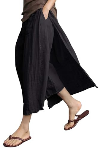 Pantalones de verano para mujer, ligeros, falda larga, pantalones largos de Marlene, pantalones anchos para pañales, pantalones de verano de pierna ancha, pantalones de verano, elegantes, pantalones