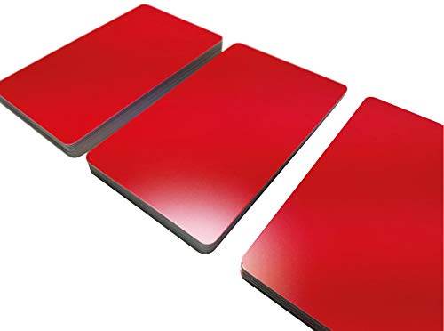 Premium Plastikkarten | PVC Karten ROT MATT | 1-100 Stück | Blanko Rohlinge | NEU! (100)