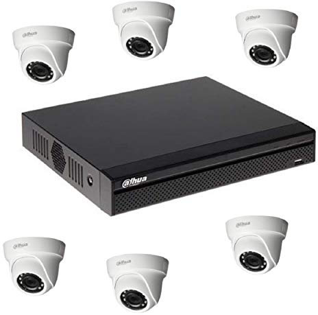 DAHUA Kit XVR 8CH Plus 6 DOME 5 MPX - SISTEMA DI REGISTRAZIONE DI SORVEGLIANZA - Cablato - Compatibile con Telecamera a Cupola, Bullet, Banda, PTZ, Fotocamera IP - Outdoor