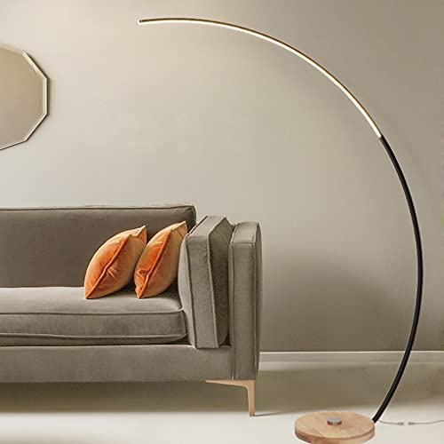 LANMOU LED Stehlampe Moderne Minimalist RGB Dimmbare Stehleuchte für Wohnzimmer Schlafzimmer Bogenlampe Farbtemperaturen Und Helligkeit Einstellbar Bunt Atmosphäre Standleuchte,Schwarz