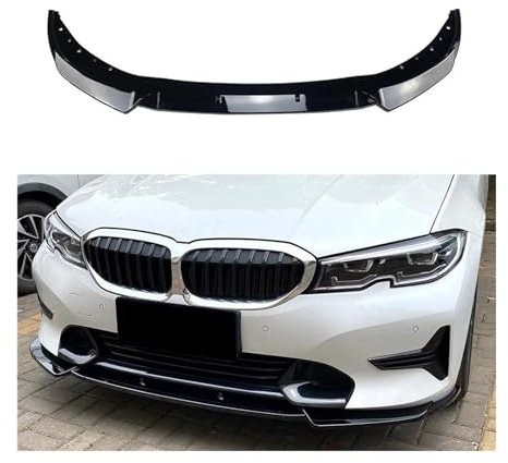 STRIVING BIRD Für B&MW 3er G20 G21 320i 325i 2019-2022 Auto-Frontstoßstange Splitter Kinnlippe Spoiler Diffusor Schutz Body Kit Tuning Schutz Frontspoiler(Gloss Black)