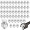 50 Pièces Écrous et Boulons de Serre en Aluminium Argenté, M6 X 12mm, Serre Aluminium Coupée Tête Écrous et Boulons, écrous et boulons hexagonaux en aluminium, pour Réparation de Construction