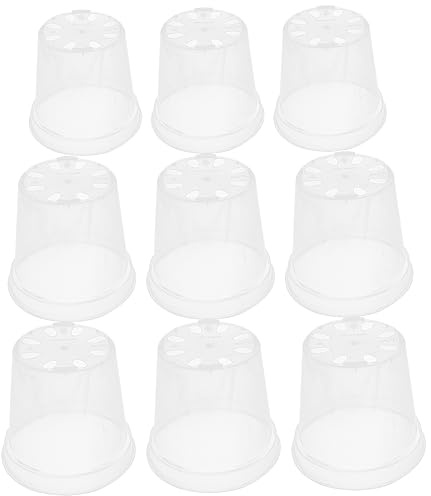 BESPORTBLE 9pcs Transparent Orchid Planting Pot Flower Pots with Multi-drainage Breathable Design for Indoor Plants for Cacti Succulents and Houseplants