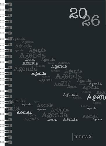 rido/idé Buchkalender Mod. futura 2 2026 | A5, Kunststoff, schwarz