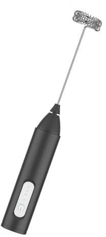 Mousseur à lait électrique avec 3 vitesses réglables USB rechargeable pour les amateurs de pâtisserie