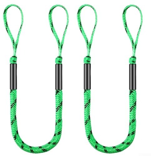 Yuanpgky Corde d'amarrage pour ski, bateau – Ligne de quai élastique de 1,2 m extensible jusqu'à 1,7 m, résistance à la traction de 1 043,3 kg, noyau en latex élastique avec polyéthylène (pois verts