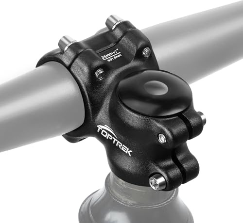 Toptrek Attacco Manubrio per Bicicletta 31,8mm, Attacco Manubrio MTB per Bicicletta 35mm/45mm/60mm/70mm, Attacco Manubrio in Lega di Alluminio da 7°, Attacco Manubrio Leggero per Bicicletta, Attacco