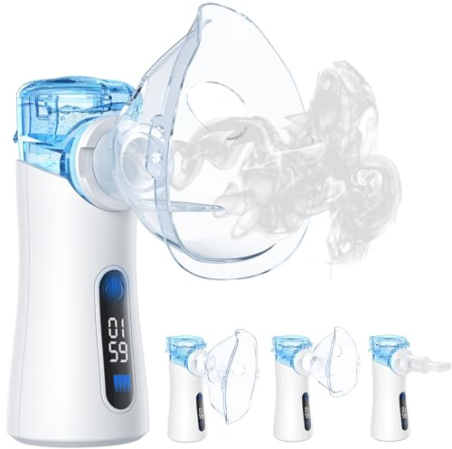 Nébuliseur Ultrasonique Portable 85g | Enfants & Adultes | 2 Modes | Silencieux 30dB | Batterie 1.5h | Écran LED