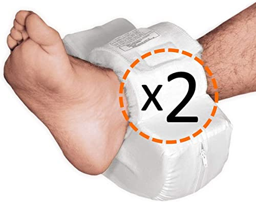 OrtoPrime Pack 2 Taloneras Antiescaras Forma Curva - Protector Ortopédico de Talón Pies y Codos - Par Dos Unidades - Talla Universal Adaptable - Cojines Antiescaras para Silla de Ruedas y Cama