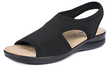 Aerosoft Sandales stretch 05 pour femme, extra légères et élastiques