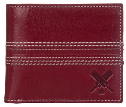 Mala Leather Edgbaston Cricket Ball Soft Leather RFID Bifold Wallet with Coin Pocket