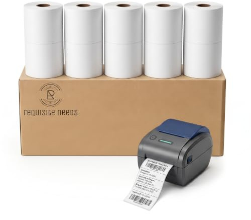 4 X 6 Direct Thermal Printer Labels 10 Rolls 100mm x 150mm 5000 White Extra Strong Adhesive Shipping Labels Rolls Compatible for Zebra, MUNBYN Printers to use on Ebay, Amazon, Tiktok,Royal Mail Label