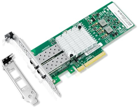 Carte réseau 10 Go avec chipset Mellanox ConnectX-3, Double Ports SFP+, Adaptateur Ethernet PCI Express 3.0 X8, Compatible Windows Server/Linux/VMware