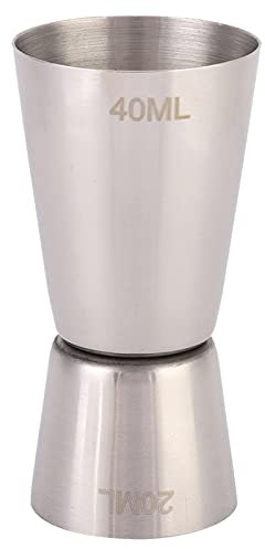 F&Y Barkeeper Shot Measure: 304 Stainless Steel Alcohol Measurement Tool, Cocktail Shot Measure, Double Jigger for Bar, Alcohol Measuring Cup (S 8.9x5.3x4.1 cm), F&Yivsyfmt3ud-01
