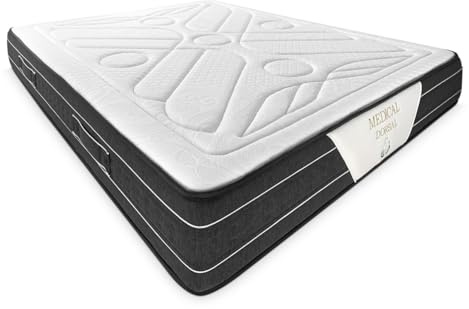 Somnia Descanso - Colchón Viscoelástico Medical Premium 150 x 190 cm, Ergonómico y Confortable, Grosor 30cm, Muelles Ensacados con Visco, Antiácaros, Antibacterias e Hipoalergénico