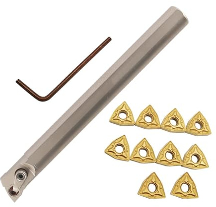 FONGKNOX 11PCS 3/4 lathe internal boring bar 20mm carbide shank S20R-MWLNR08 carbide sheet indexable