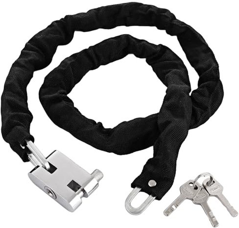 ASelected Bike Lock with 3 Keys,1.2 M Heavy Duty Anti-Theft Bike Chain Lock, High Security Weatherproof Bicycle Locks Padlock for Motorcycle Bike Bicycle Scooter Door Gate Fence