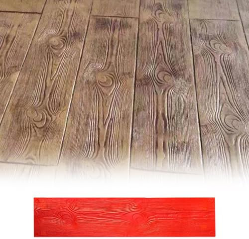 WhamtL Stampi per Cemento Texture in Cemento Effetto Legno Realistico, Gradini/Ponti/Percorsi da Giardino Tappetino Decorativo per Timbri in Cemento, Stampo per Stampaggio di Cemento per Esterni(1PC)