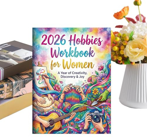 2026-planerare - Hobbies årlig spårning arbetsbok | Målinställningsplanerare | för damer fru flickvän kvinnliga vänner hemmakontor