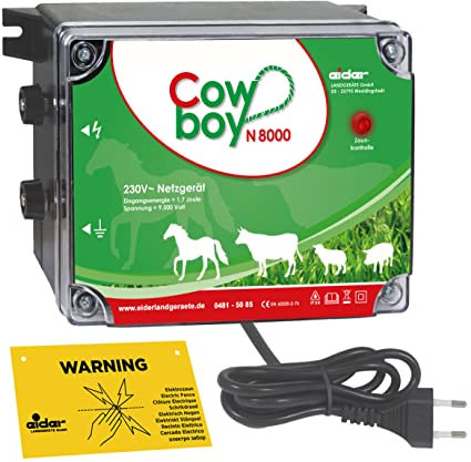 Weidezaungerät Eider Cowboy N8000 l Optimal für Pferde l Made in Germany Spitzenpreis