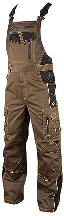 KG Latzhose ARDON H9111 BRAUN Arbeitslatzhose Herrenlatzhose Sicherheitshose Hose Arbeitshose Kombihose (56)