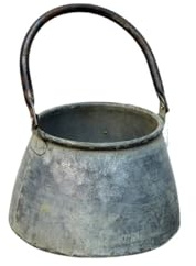 Unbekannt Zink Pflanzschale m. Henkel