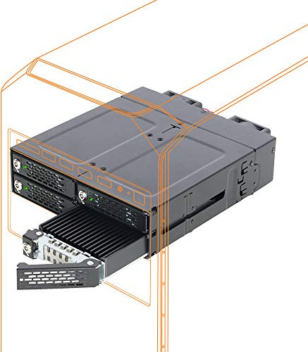 Backplane IcyDock 4xPCIe 4.0 M.2 NVMe to 4xOCuLink,in 1x5,25