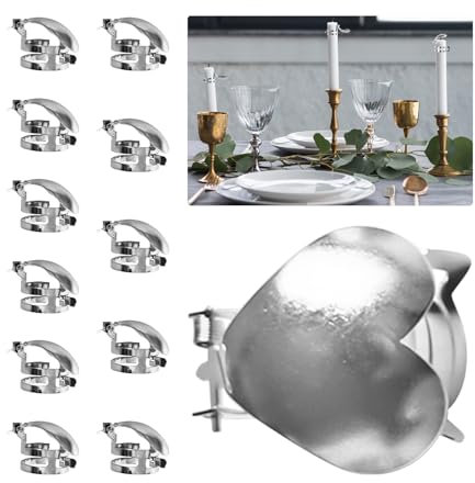 Aepiraza Automatischer Kerzenlöscher, automatischer Kerzenlöscher, Kerzenlöscher, Stopper, Kerzenlöscher, Clip-On-Kit, automatischer Kerzenlöscher, Vintage-Stil, doppelseitiger Feuerlöscher (silbernes