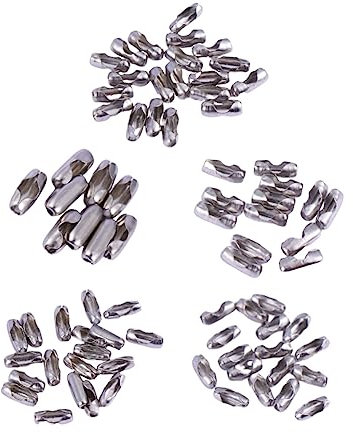 TEHAUX 100piezas Cierres De Cadena Metálicos Inoxidable Unidades Adecuados Para Collares y Joyería