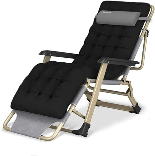 Zero Gravity Reclining Chair XL – Leichte, übergroße Sonnenliege mit Kopfkissen! Klappbarer Liegestuhl mit Kissen – genießen Sie ultimative Entspannung