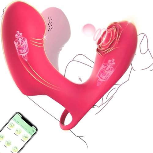 ChicLSQ Fingervibrator, Sexspielzeug für Frauen, Fingervibrator mit 9 Vibrationsmodi und 9 Klopfmodi für Klitoris und G-Punkt, tragbare Fingerhülsen-Vibration, APP, wasserdichter Vibrator