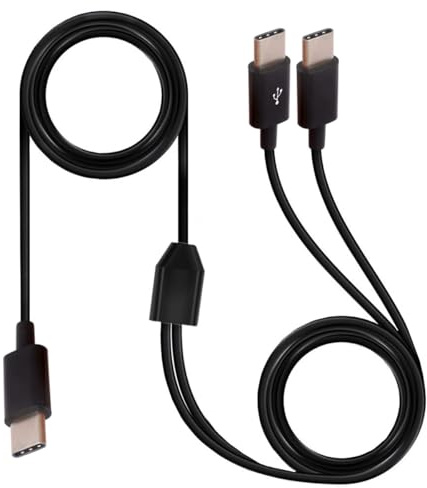 Multi USB-C Splitter 2-in-1 Type-C Charging Cable to Dual Male Port | - Data and Charging Wire Cord for Mobile/Android 1.5m