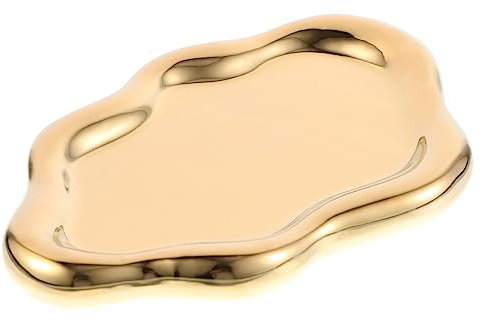 BUGUUYO Reptilien Wasserschale Aus Anti- -Futter Und Wassernapf Für Garnelen Krabben Und Kleine Reptilien Goldene Wolken-Design Einfach Zu Reinigen Und Langlebig
