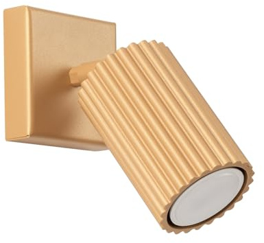 SOLLUX lighting Wandleuchte Innen Wandlampe Aluminium 1 Flammig 8 x 16 x 16 cm Karbon Gold