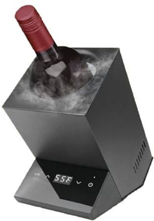 ZyKnaurral Weinschrank, Weißwein, Rotwein, Roséwein, Champagner, Durchmesser bis 9 cm, einstellbare Temperatur von 5°C bis 18°C, Digitale Steuerung, thermoelektrisches System,Black